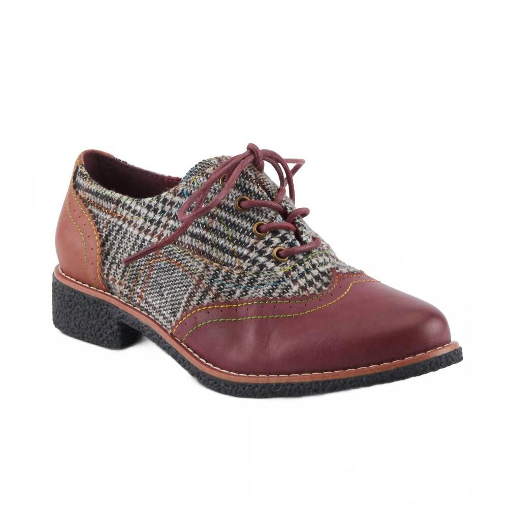NEW L'ARTISTE men's muggiasti shoes in bordeaux multi